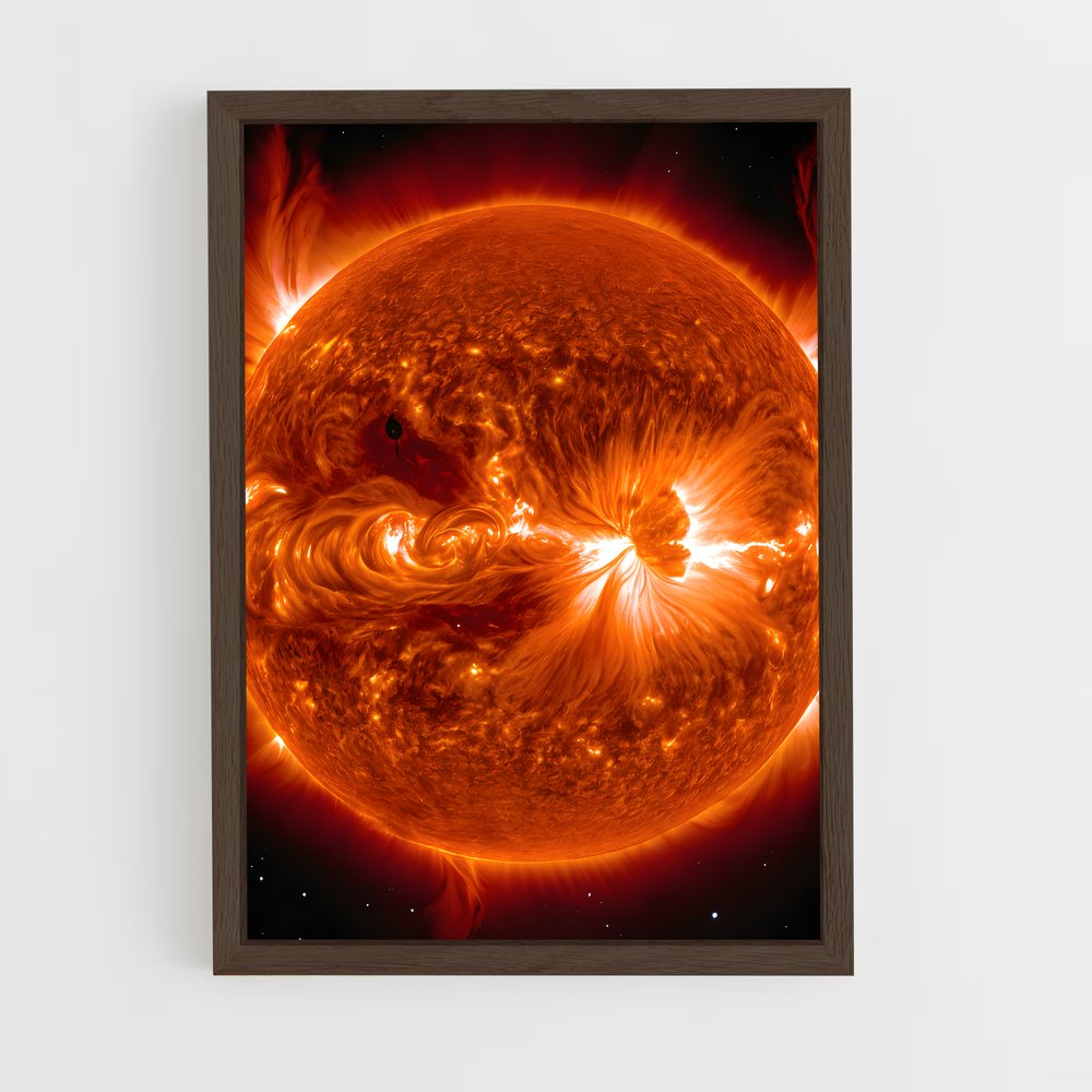 Poster Éblouissante Éruption Solaire – affiche Système solaire (vue 5)